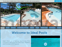 Tablet Screenshot of idealpools.com.au
